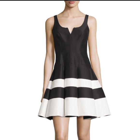 mikado fit and flare dress